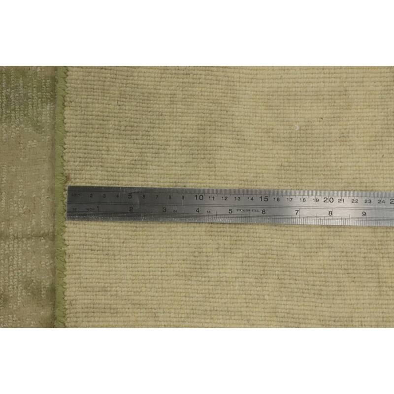 Hand-knotted Transitional Silk Carpet Beige Oushak Rug Floral Oriental Area Rug - 8' 0'' X 5' 0''