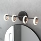 preview thumbnail 1 of 17, Glow's Avenue 4-Light Dimmable Loop Ring Bathroom Vanity Light - N/A Black & Rose Gold