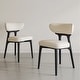 preview thumbnail 16 of 14, Modern 78.74" Oval Black Dining Table, Solid Wood Veneer, With White Sintered Stone Table top for 8 Chair Set of 2