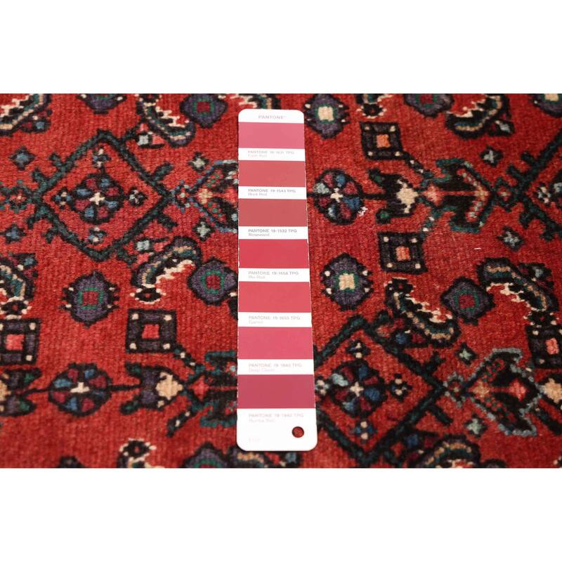 ECARPETGALLERY Hand-knotted Andelz Red Wool Rug - 2'10 x 12'9