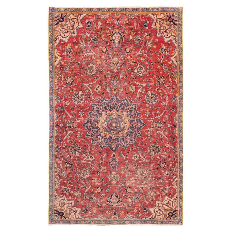 ECARPETGALLERY Hand-knotted Antalya Vintage Red Wool Rug - 4'9 x 8'0