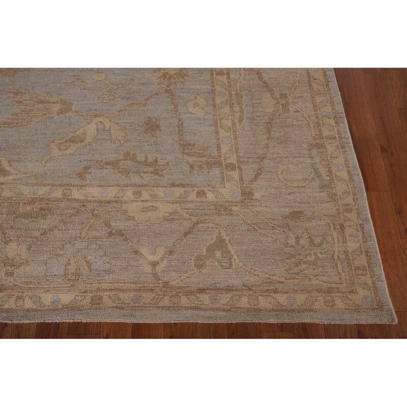 Vegetable Dye Oushak Area Rug Handmade Wool Carpet - 8'2" x 9'7"