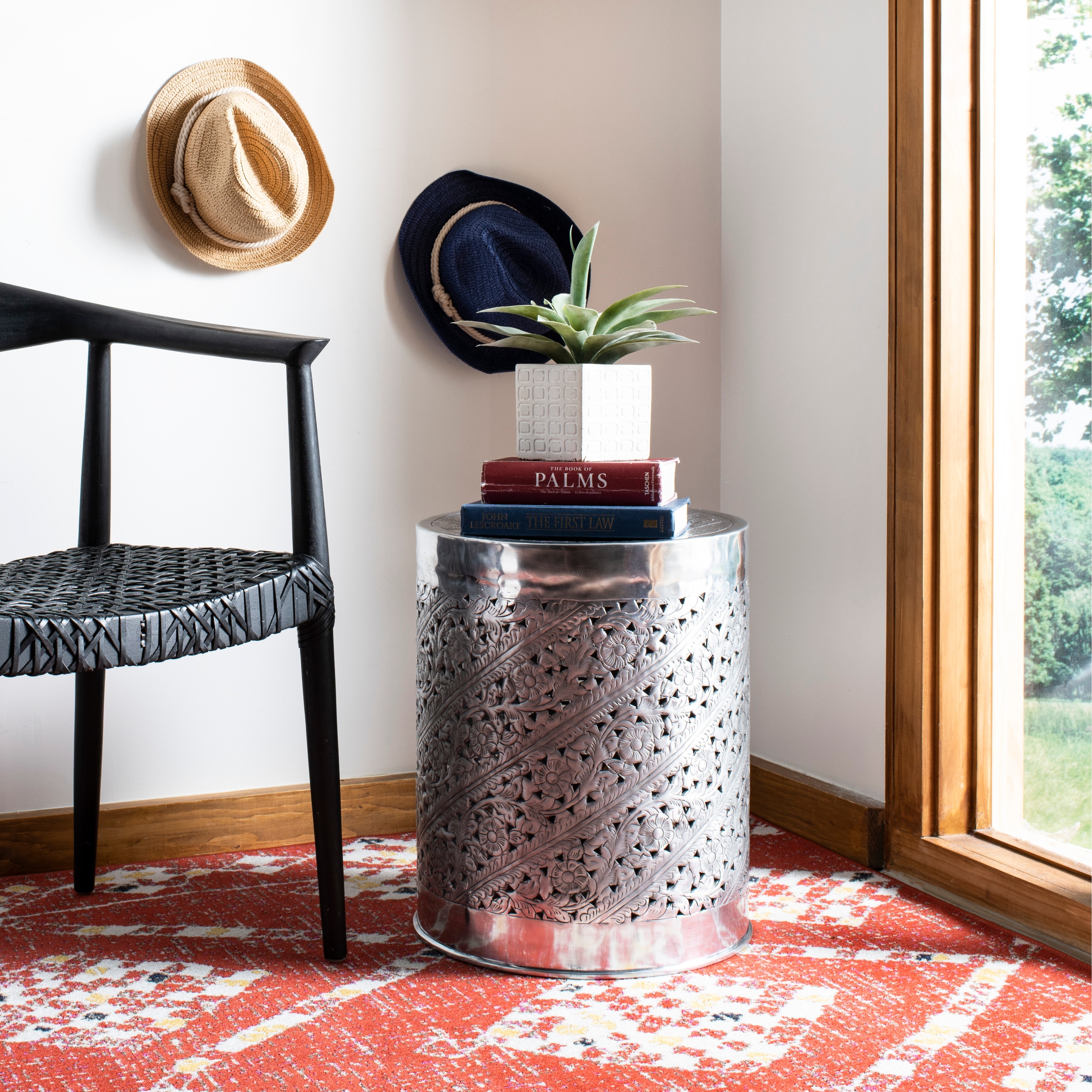SAFAVIEH Dianna Glam Metal End Table, Silver, Fully Assembled - 15Wx15Dx19H