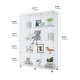 preview thumbnail 157 of 165, Glass Display Cabinet with Doors & Locks, Acrylic Shelves, Floor Standing Storage Showcase for Home or Office