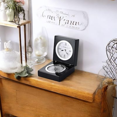 Howard Miller Endeavor Modern Desk Clock with Compass