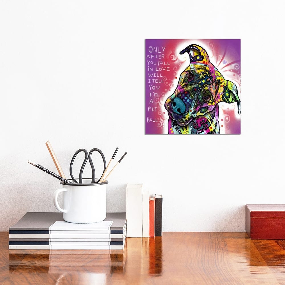 iCanvas "I'm a Pit Bull" by Dean Russo Canvas Print