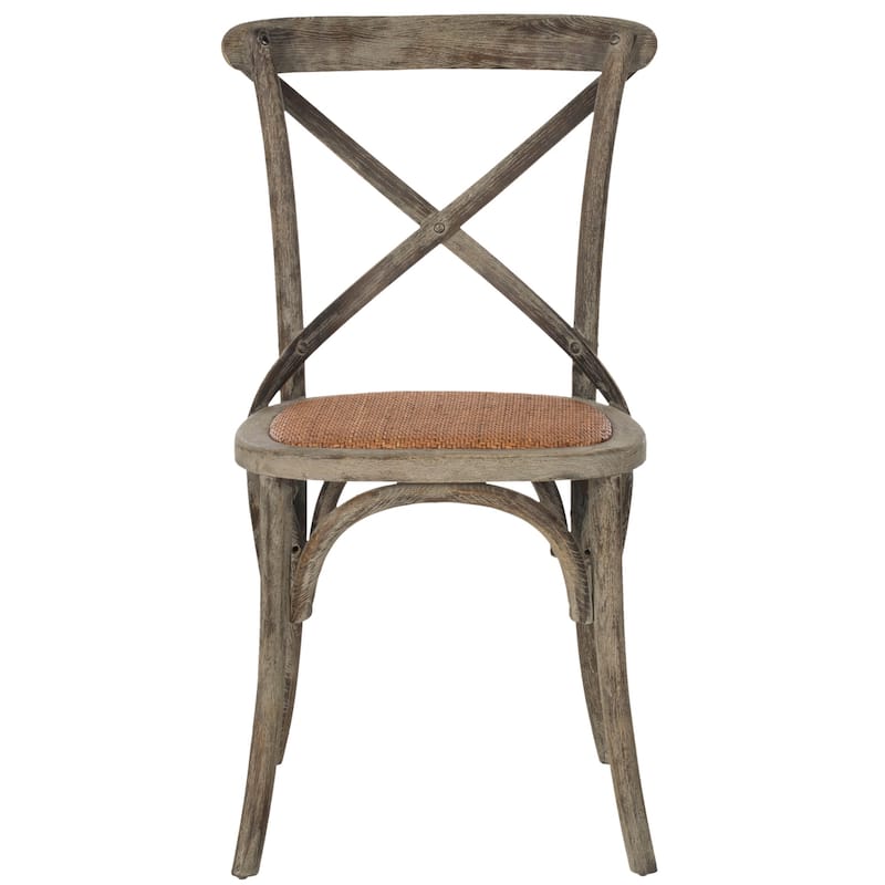 SAFAVIEH Zalya x-Back Antique White Dining Chair (Set of 2) - 20"Wx21"Dx35"H
