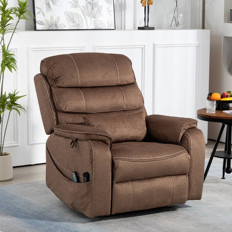 Deluxe Version Dual Motors Power Lift Recliner,Lay Flat 74.8 " Length,100% Polyester,Message/Heat,Eazy Assemble