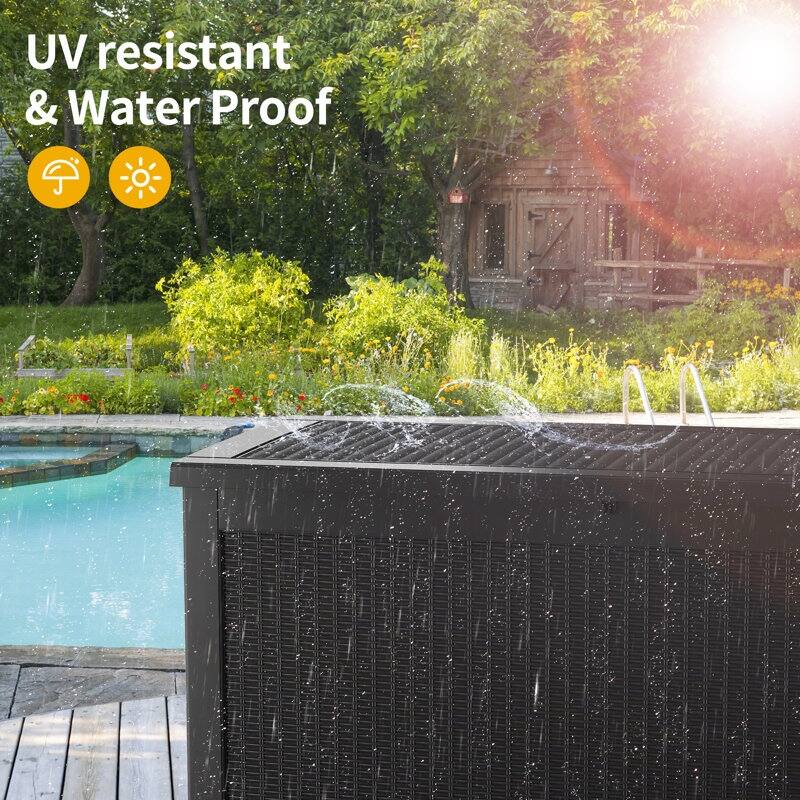 Outdoor Patio Storage Resin Lockable Deck Box