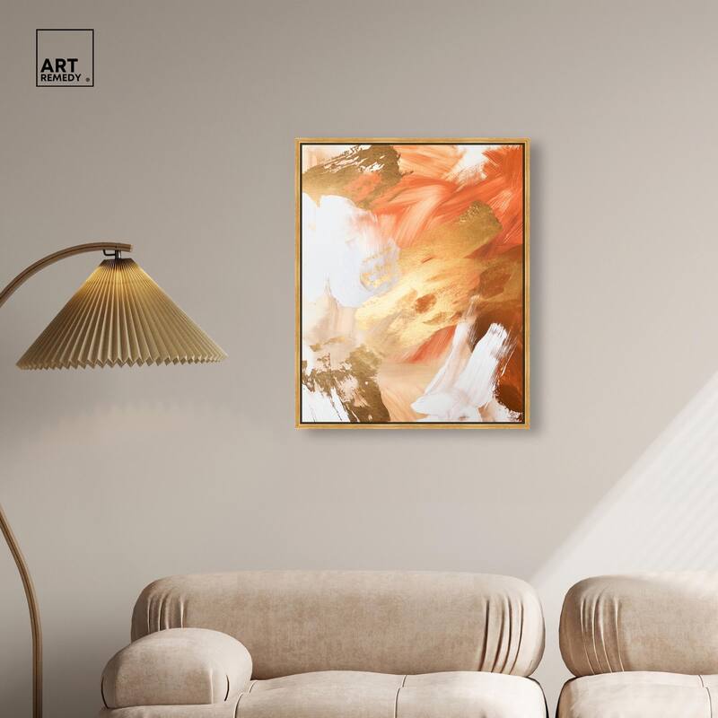 Golden Yellow Citrus Burst II Canvas by Art Remedy