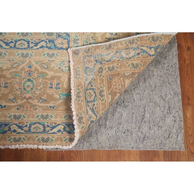 Hand Knotted Oriental 100% Wool Carpet Traditional Floral Pink Kashan Area Rug - 11' 11'' X 8' 8''