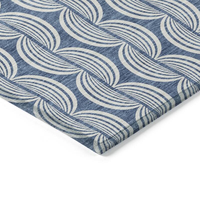 HomeRoots Ogee Transitional Rectangle Outdoor Rug