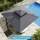 preview thumbnail 85 of 85, 11 x 11 FT Outdoor Square Patio Cantilever Offset Umbrella with Crank and 360 Degrees Rotation