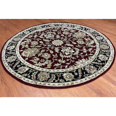 HERAT ORIENTAL Handmade Mahal Wool Round Rug - 8' x 8'