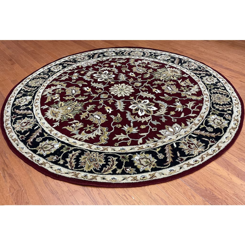 HERAT ORIENTAL Handmade Mahal Wool Round Rug - 8' x 8'