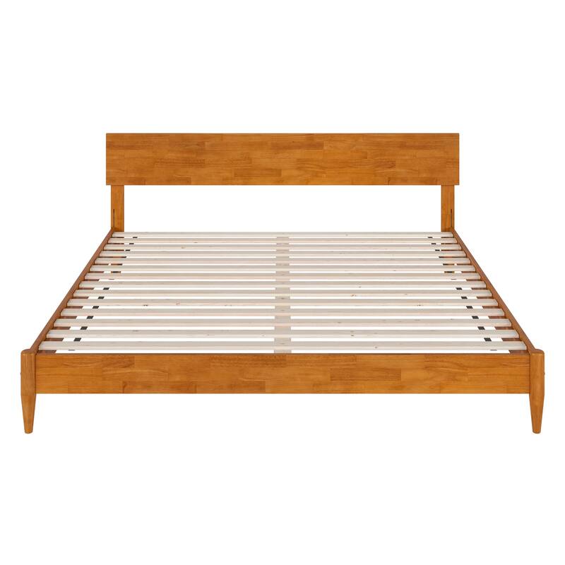 Aria Solid Wood Modern Low Profile Platform Bed