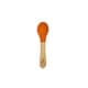 preview thumbnail 12 of 11, Baby Spoon Regular Scoop Bamboo & Silicone 2 Pack Orange