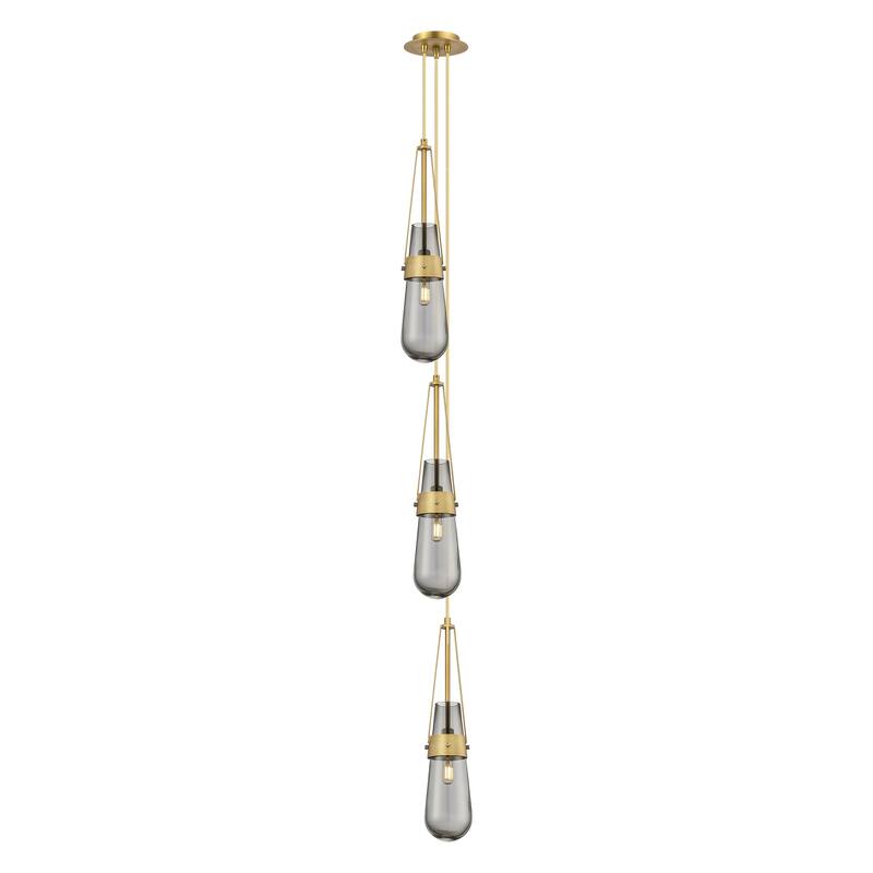 Innovations Lighting Milan - 3 Light 4" Cord Hung Multi Pendant - 6" Canopy