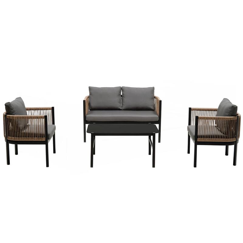 Multi-person Outdoor Sofa Combination with A Table