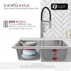 preview thumbnail 18 of 21, STYLISH 29 inch L x 18 inches W Double Bowl Undermount and Drop-in Stainless Steel Kitchen Sink - 29" x 18" x 8"
