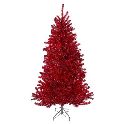 7' Metallic Artificial Tinsel Christmas Tree - Unlit