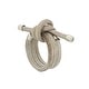 preview thumbnail 4 of 4, Table Napkin Rings With Knotted Rope Design (Set of 4) Set of 4 - Silver