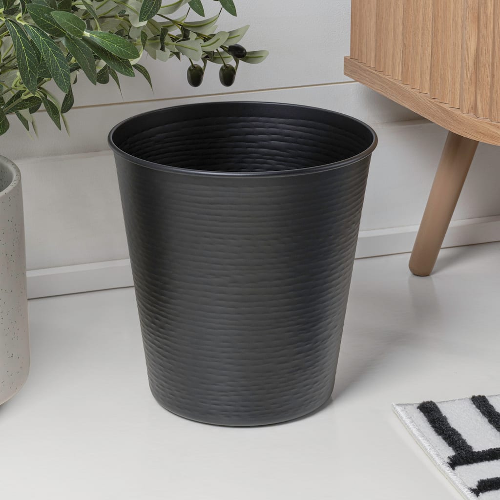 happimess Remi Modern Classic Textured Steel 2-Gallon Wastebasket
