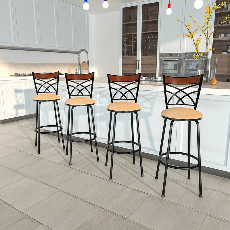 Javlergo Bar Stools Swivel Adjustable Height Counter Stools, Set of 2