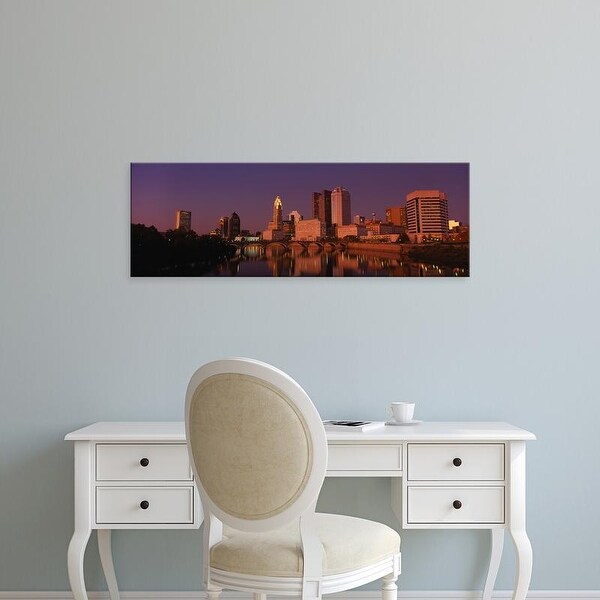 Easy Art Prints Panoramic Images's 'Buildings at the waterfront, Columbus, Ohio, USA' Premium Canvas Art