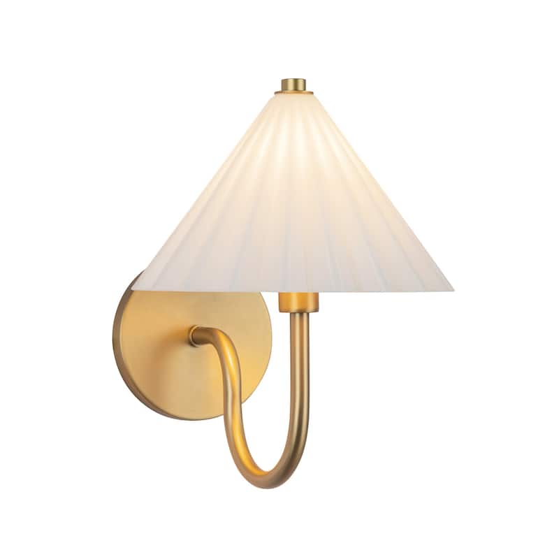 Alora Lighting WV451808 Serena 11" Tall Bathroom Sconce with Pleated