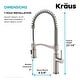 preview thumbnail 28 of 30, Kraus Sellette Commercial 2-Function Pulldown Kitchen Faucet