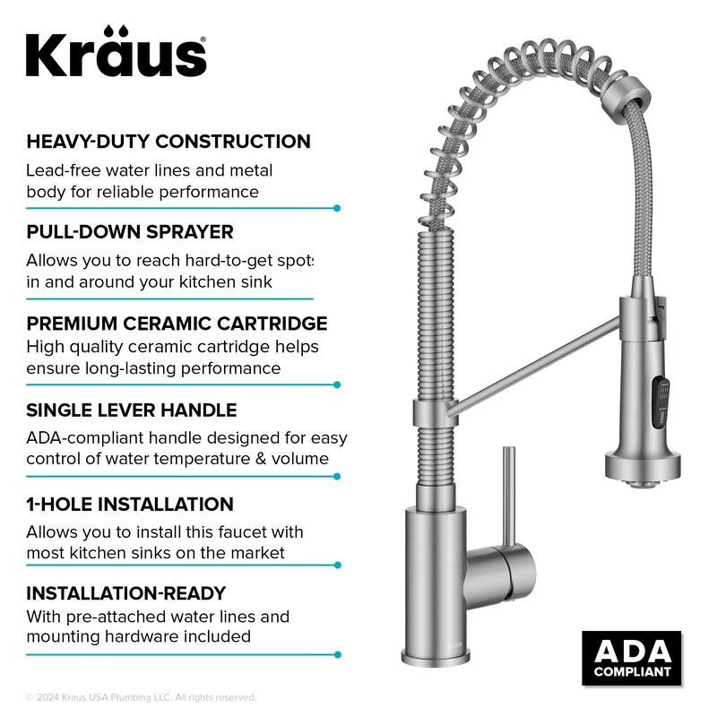 Kraus Bolden 1-Handle Drinking Water Dispenser Beverage Kitchen Faucet