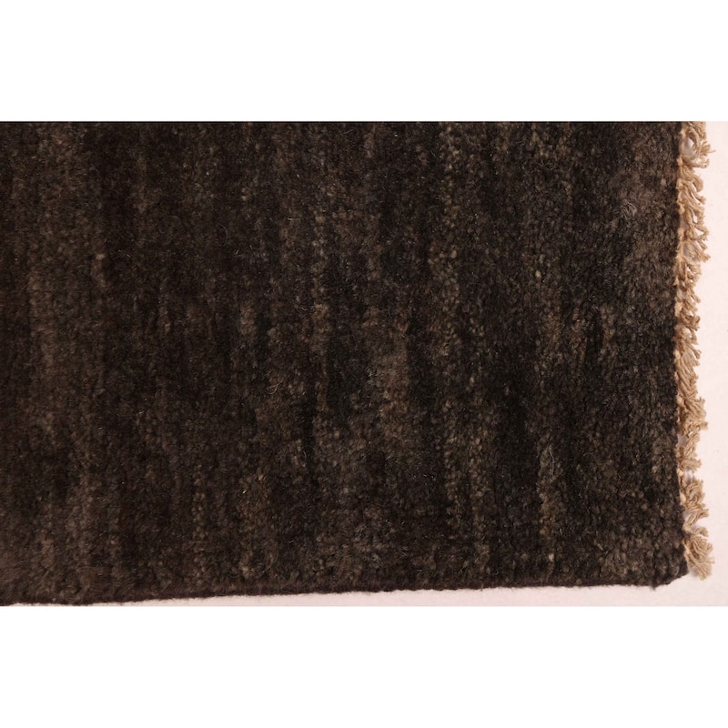 ECARPETGALLERY Hand-knotted Peshawar Ziegler Dark Brown Wool Rug - 4'11 x 6'10