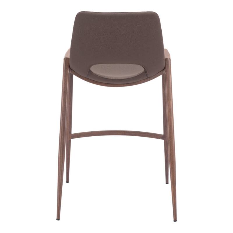 Set of 2 Faux Leather Low Back Chairs with Steel Frame and Footrest