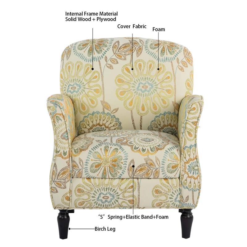 28.54" Accent Chair with Solid Wood Frame