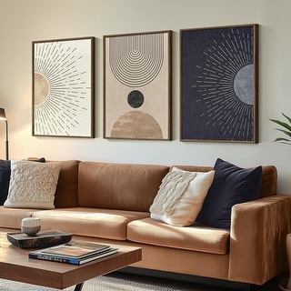 Black Beige Sun and Moon Paintings Prints - Bed Bath & Beyond - 43038560