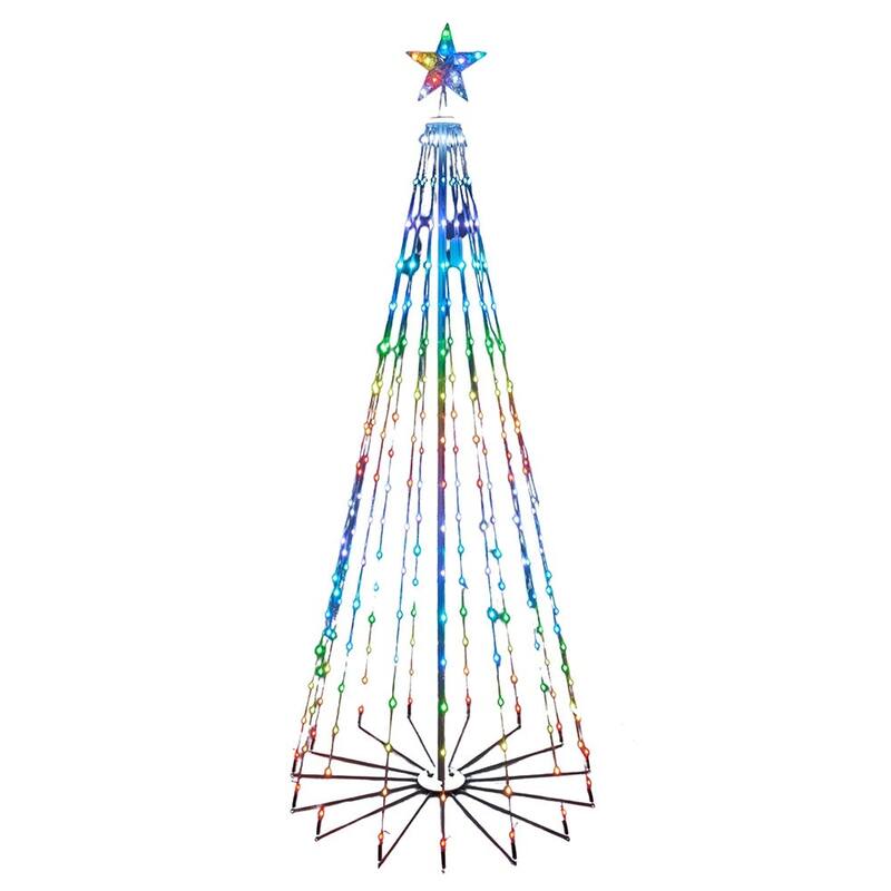 Kurt Adler 6 Foot Pre-Lit RGB LED Collapsible Decorated Tree - Multi