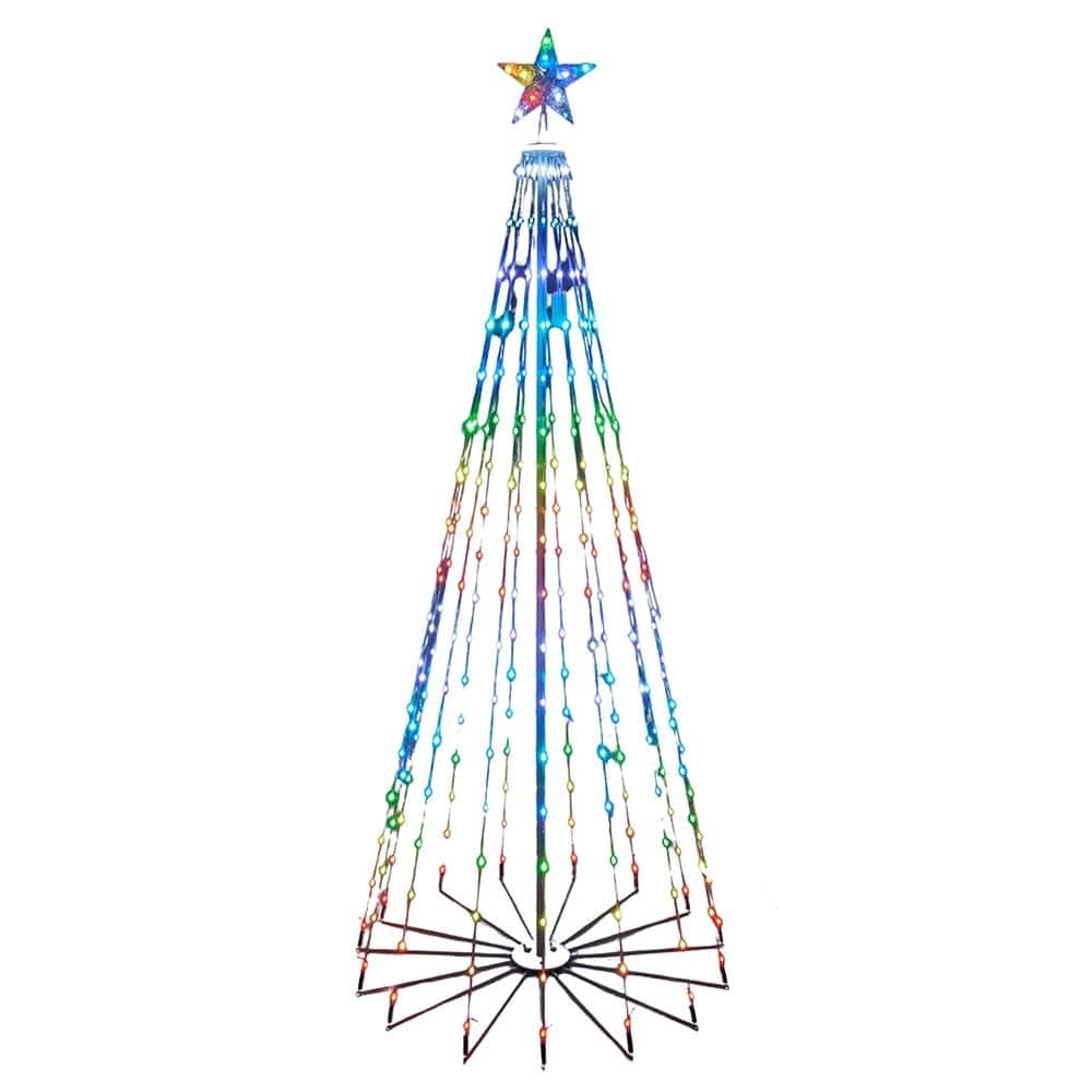 Kurt Adler 6 Foot Pre-Lit RGB LED Collapsible Decorated Tree - Multi