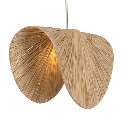 Uttermost Bend 1 Light Raffia Pendant - N/A