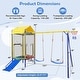 preview thumbnail 3 of 8, Gymax 5-in-1 Kids Swing Set w/Trampoline Roof 2 Belt Swings Slide