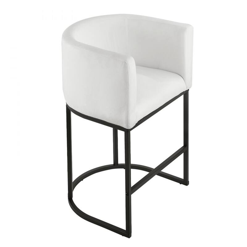 Set of 3 Plush Upholstered Counter Height Bar Stools with Backrest and Sturdy Iron Frame - 22.24” x 20.28” x 34.25”