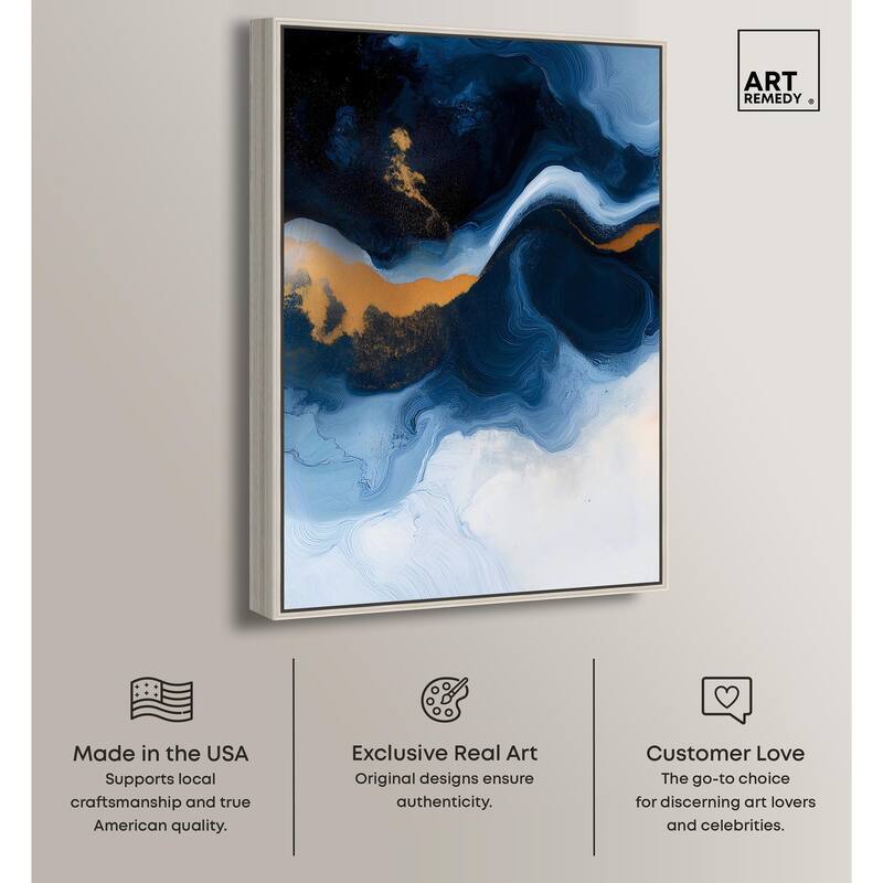 Blue Deep I Canvas by Art Remedy