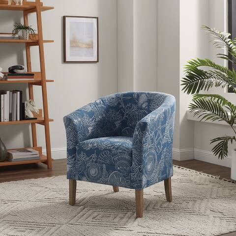 Kacey Denim Seashell Club Chair