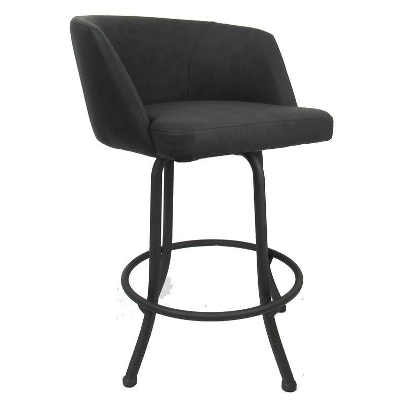 Swivel Counter 26", 30" Extra Tall 34" Metal Bar Stool - Joey - Moonstone Vinyl - Grey - Counter Height