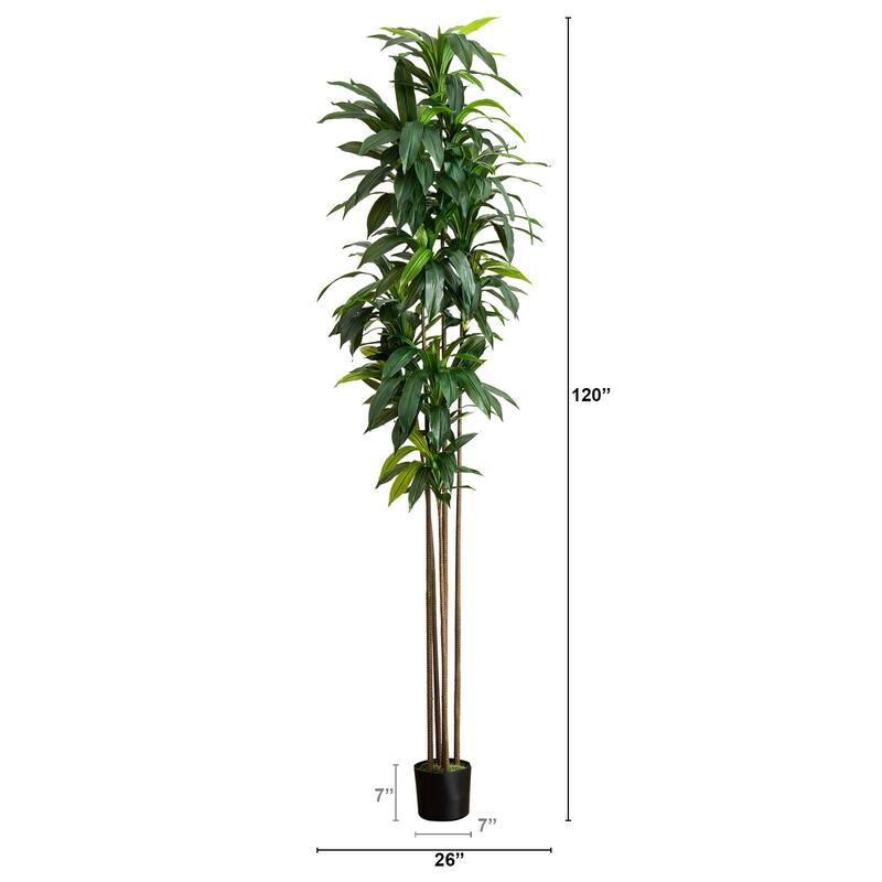 Artificial Potted Dracaena Tree - 10' - Green
