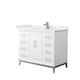 Option White, Nickel Trim, White Cultured Marble Top