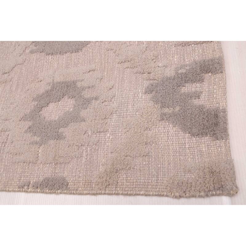 ECARPETGALLERY Hand-knotted Looma Grey Wool Rug - 7'8 x 10'1