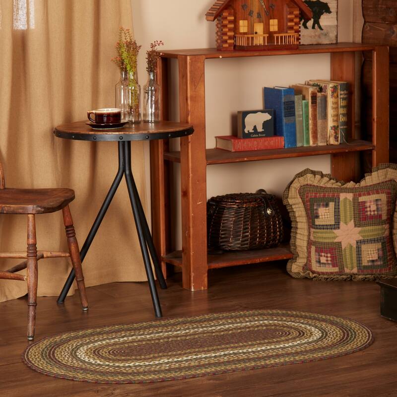 Tea Cabin Jute Rug Oval w/ Pad 27x48 - 27" x 48" Oval