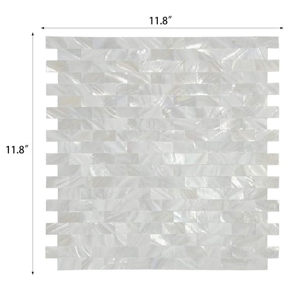 Art3d Mother of Pearl Shell Mosaic Tile for Kitchen Backsplash Seamless12"x12" (10 Tiles)