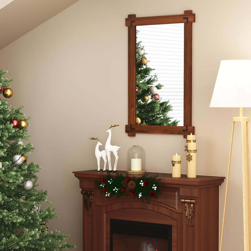 Costway 30 x 20/35 x 24/40 x 28.5 Inch Shatterproof Wall Mirror with